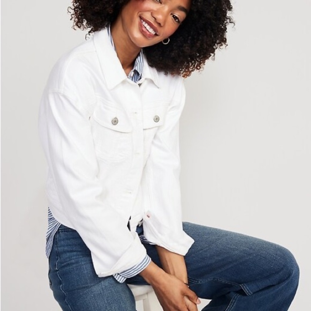 GAP Denim White Wash Jacket